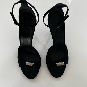 Gucci Black Satin High Heel